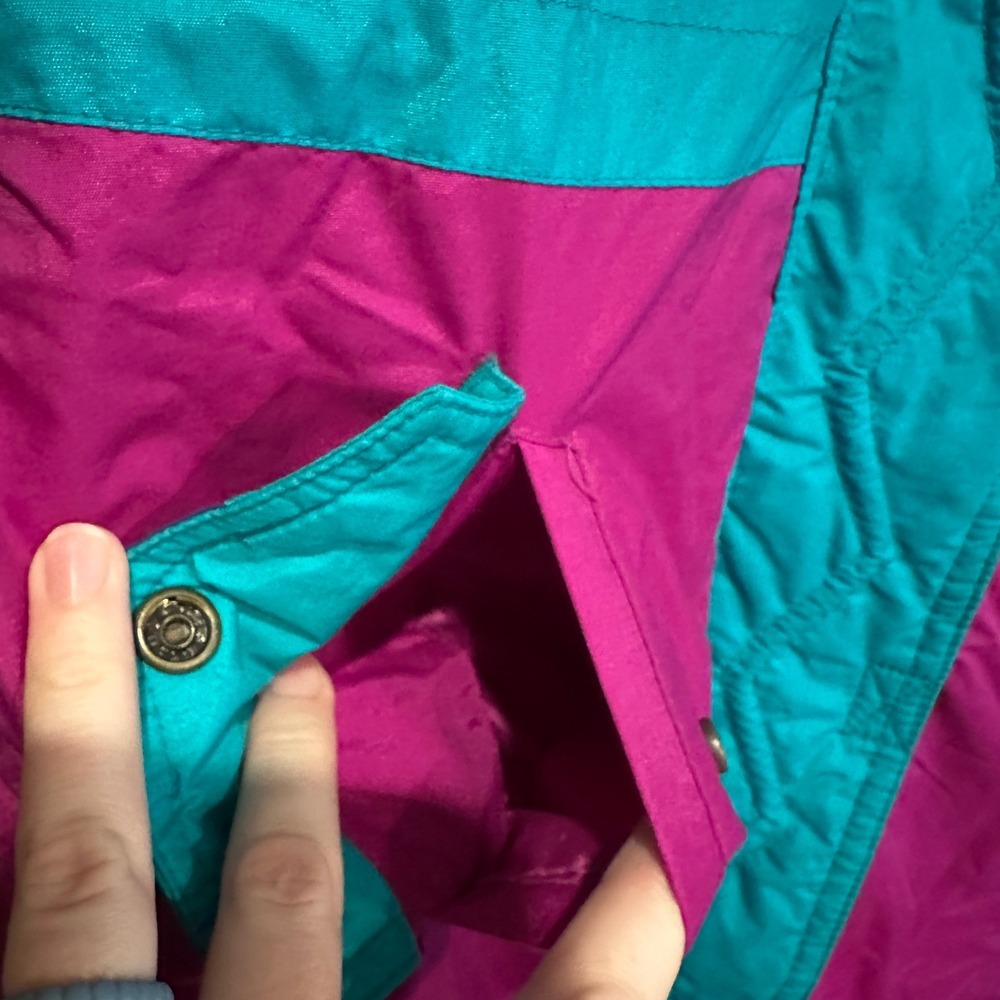 Kids Vintage Ski Jacket Snowboard Coat‎ Retro 80s 90s Colorful Size 6 - Picture 4 of 10
